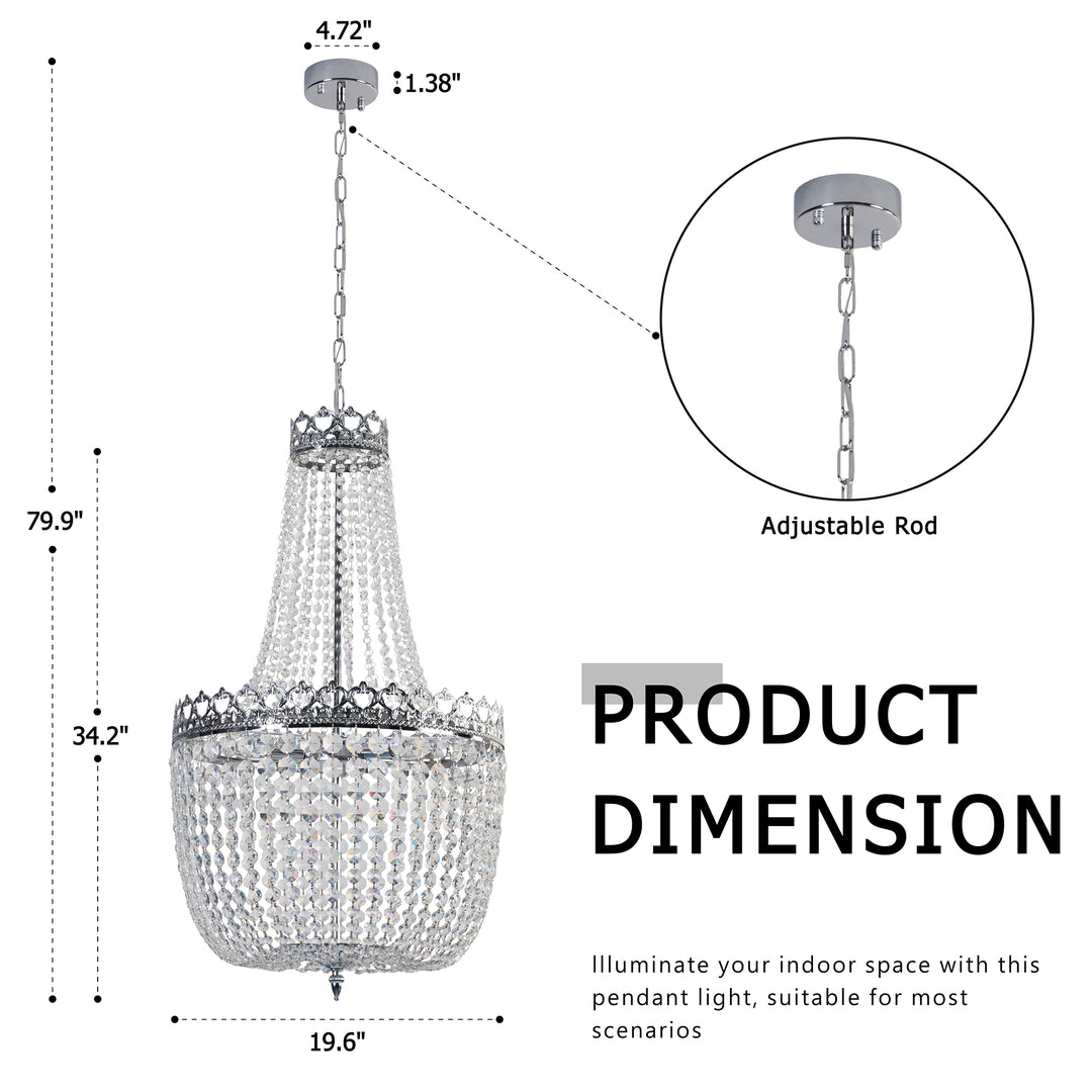 Maxax Luxury French Empire Design Crystal Chandelier #MX155001