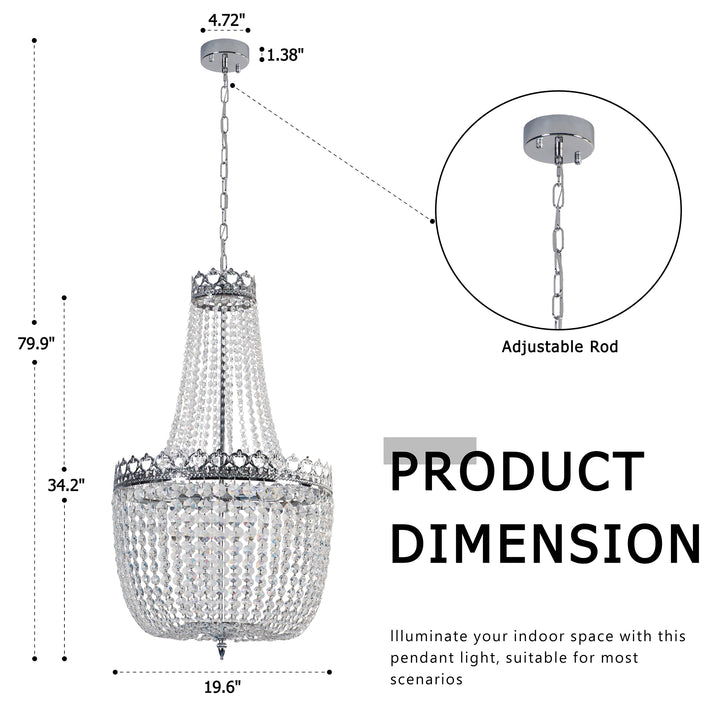 Maxax Luxury French Empire Design Crystal Chandelier #MX155001