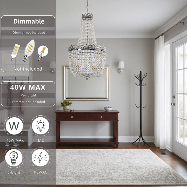 Maxax Luxury French Empire Design Crystal Chandelier #MX155001