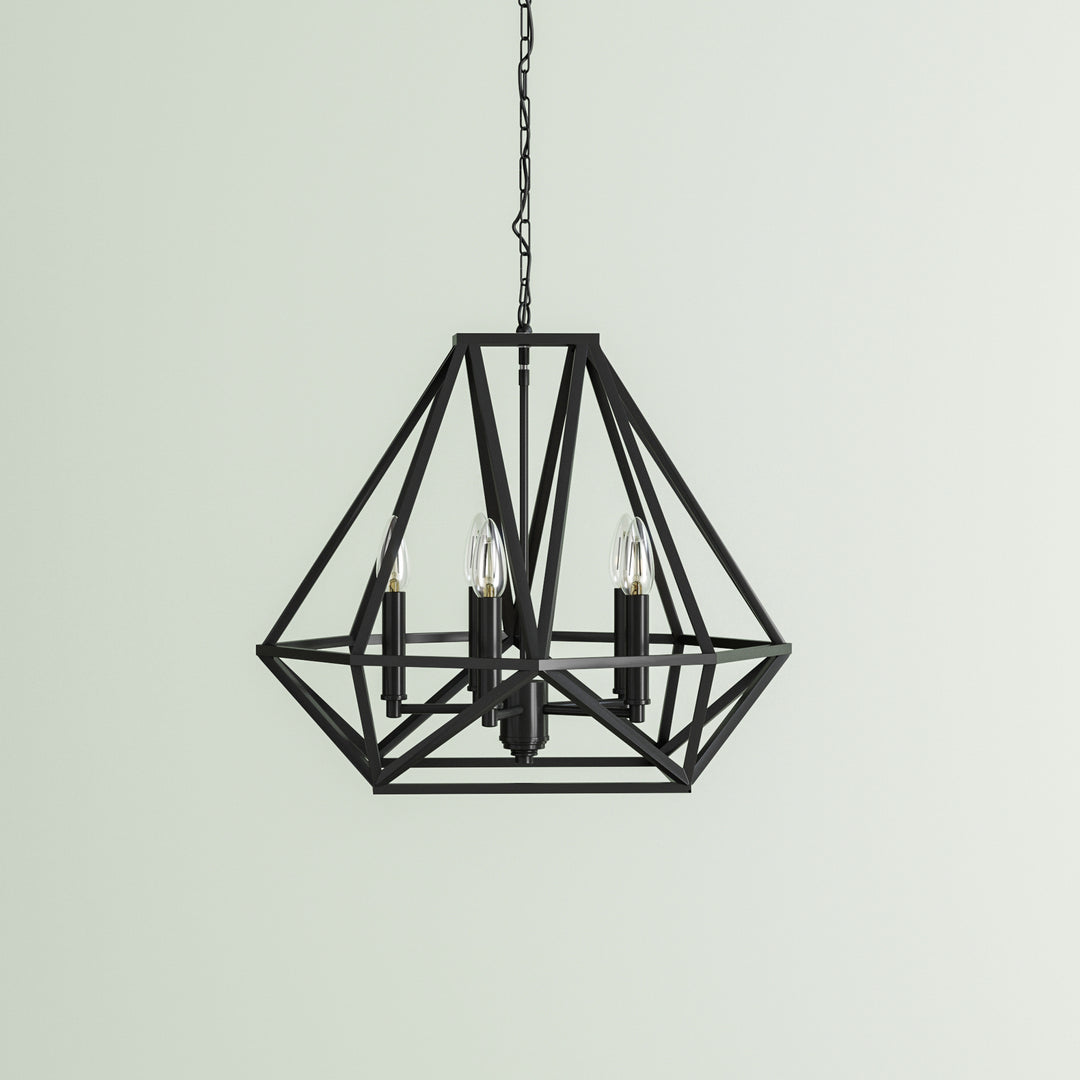 Maxax 5-Light Geometric Model Candle Chandelier #MX19006