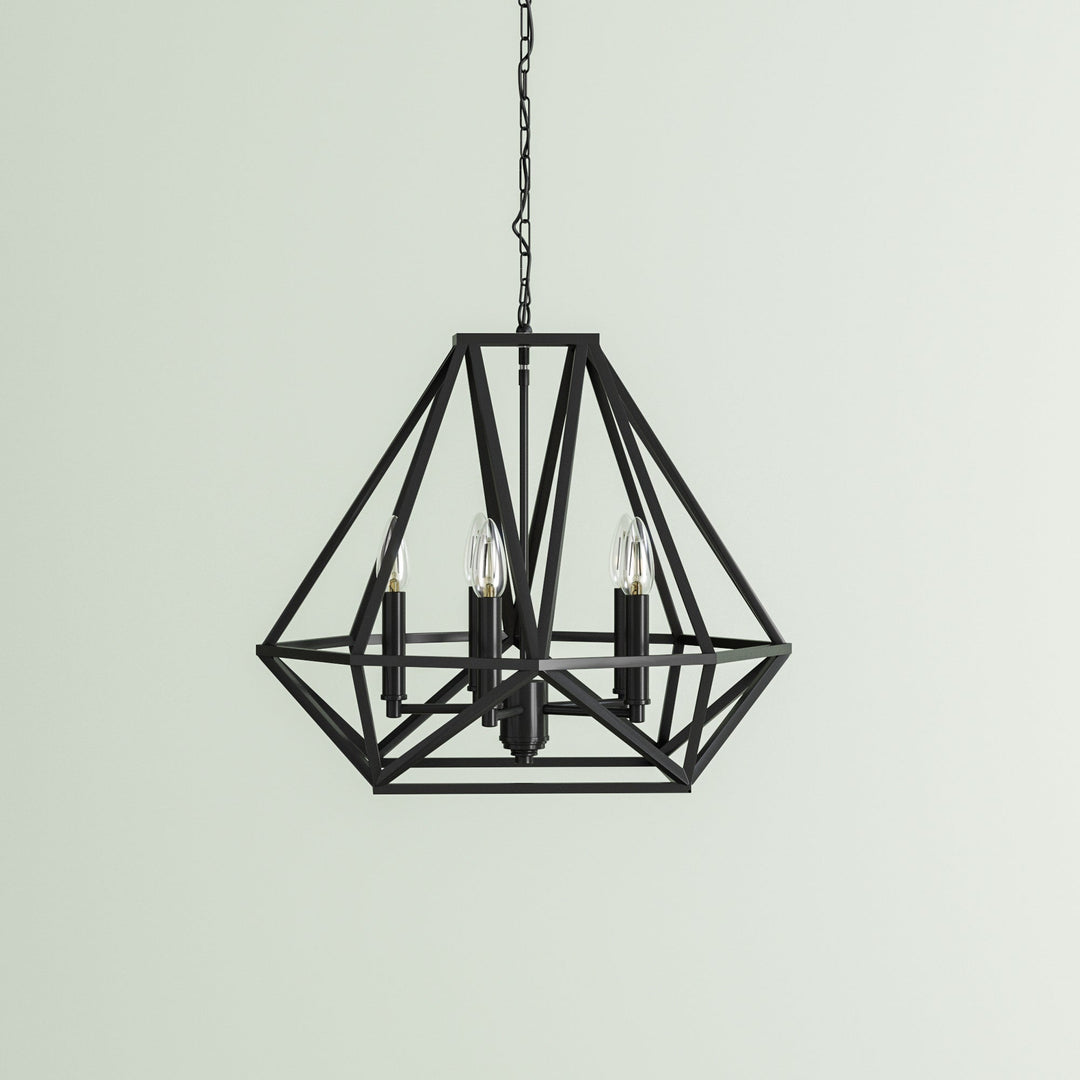 Maxax 5-Light Geometric Model Candle Chandelier #MX19006