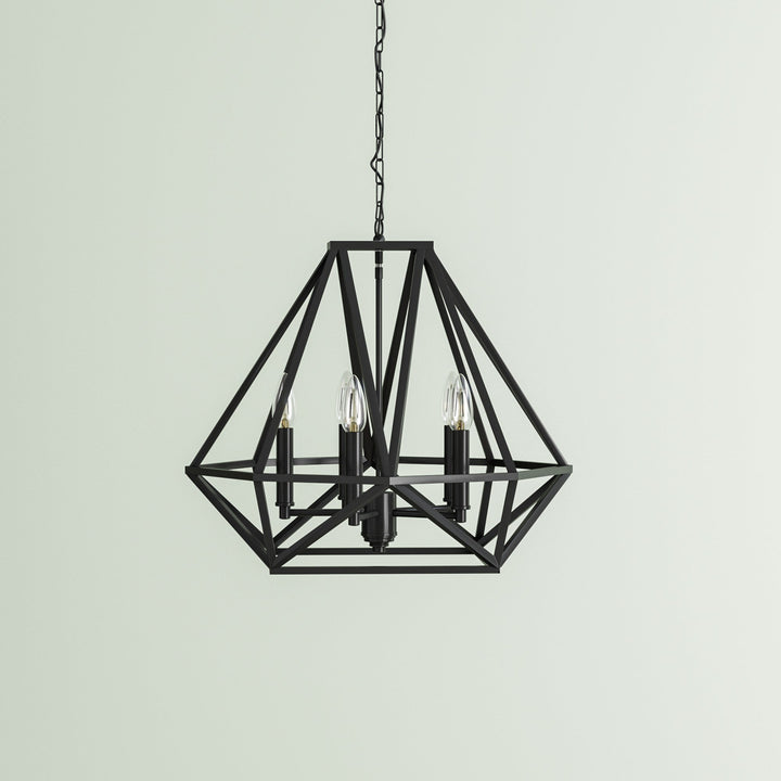 Maxax 5-Light Geometric Model Candle Chandelier #MX19006