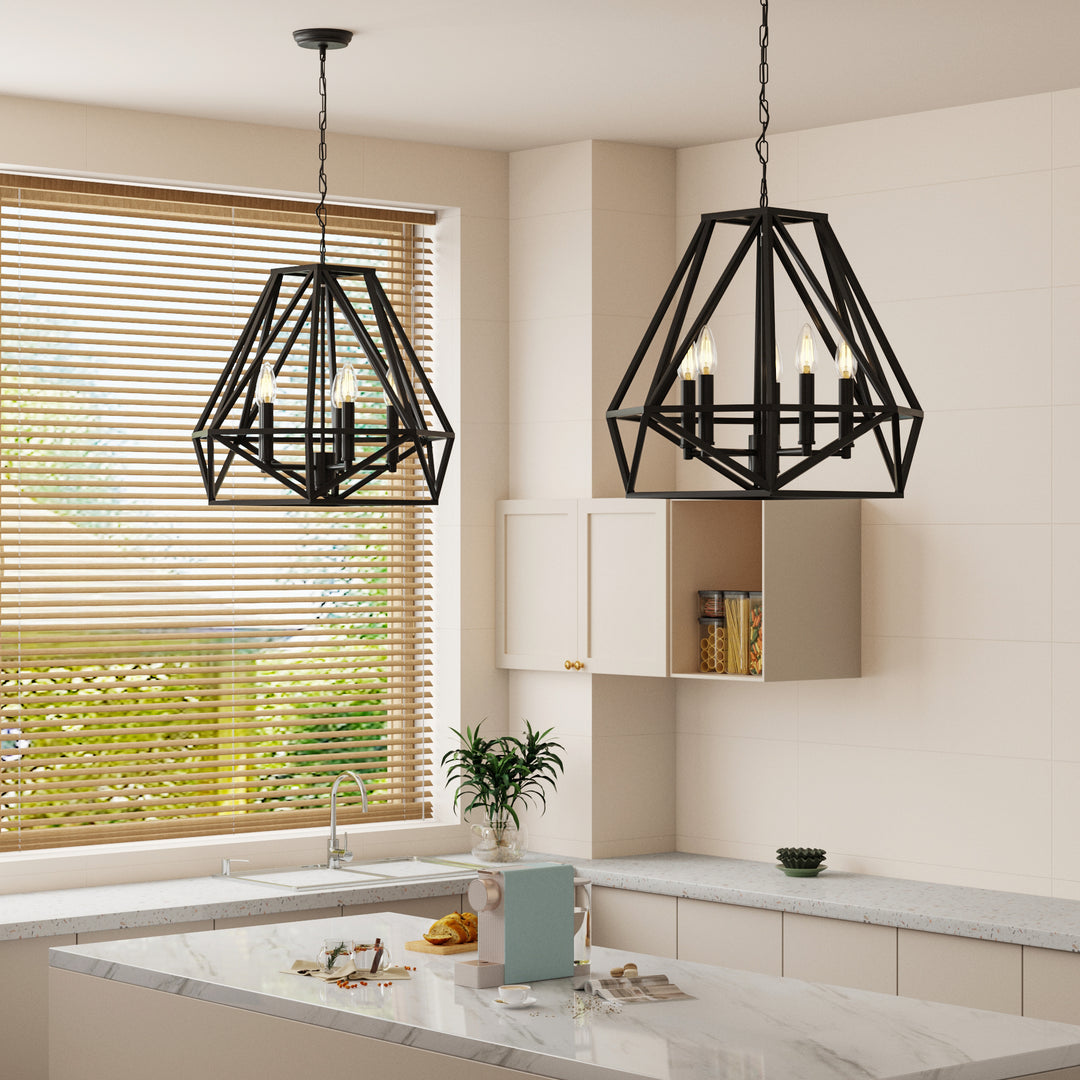 Maxax 5-Light Geometric Model Candle Chandelier #MX19006