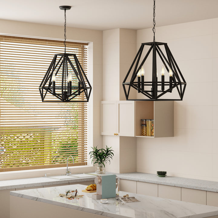 Maxax 5-Light Geometric Model Candle Chandelier #MX19006