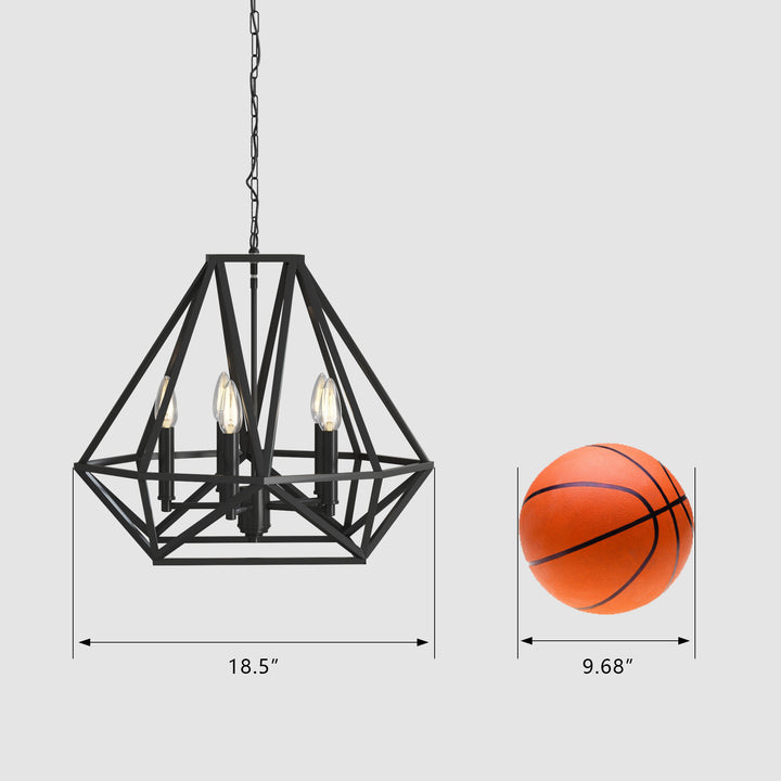 Maxax 5-Light Geometric Model Candle Chandelier #MX19006