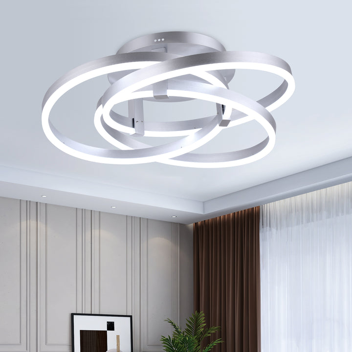 Maxax Gold Geometric LED Semi Flush Mount #MX19035