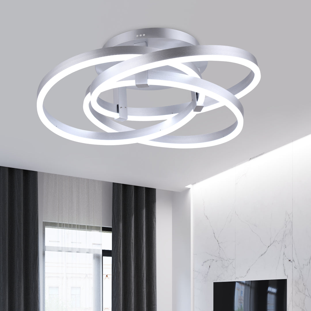 Maxax Gold Geometric LED Semi Flush Mount #MX19035