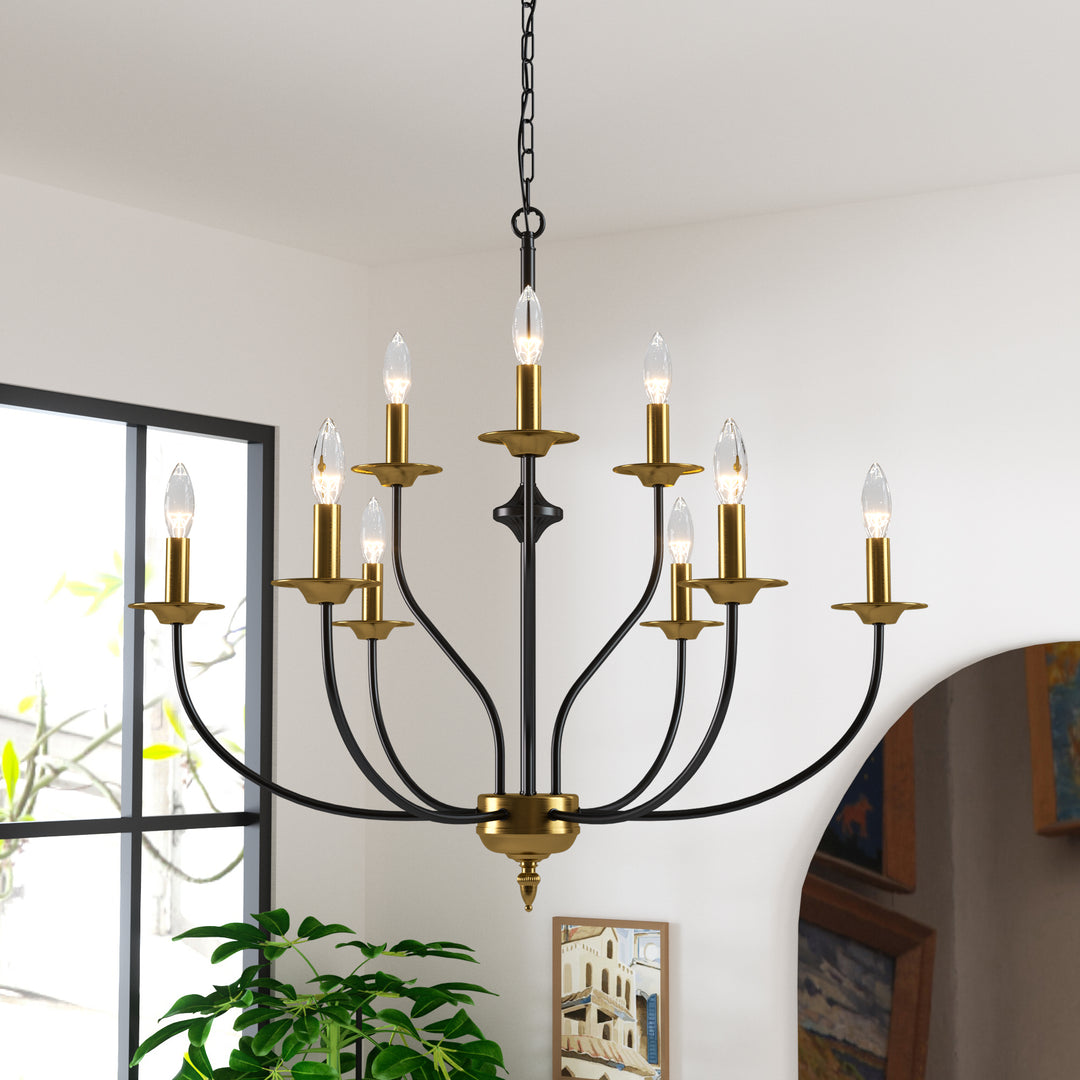 Maxax 9 - Light Dimmable Classic / Traditional Chandelier #MX19084