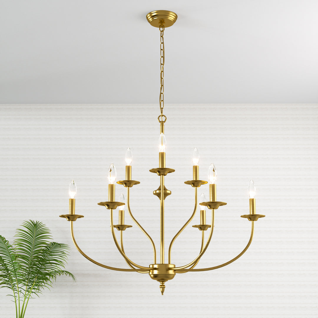 Maxax 9 - Light Dimmable Classic / Traditional Chandelier #MX19084