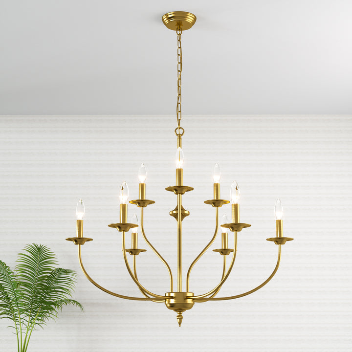 Maxax 9 - Light Dimmable Classic / Traditional Chandelier