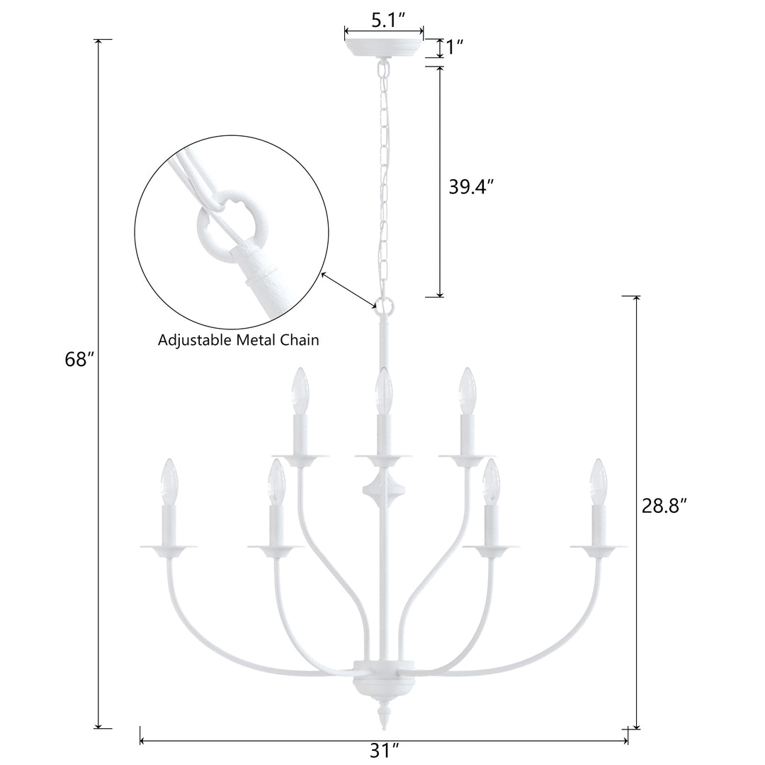 Maxax 9 - Light Dimmable Classic / Traditional Chandelier