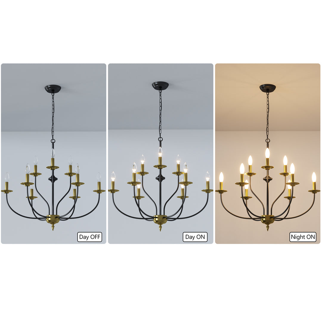 Maxax 9 - Light Dimmable Classic / Traditional Chandelier