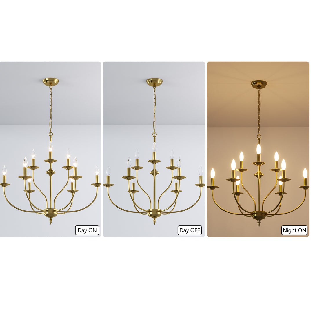 Maxax 9 - Light Dimmable Classic / Traditional Chandelier