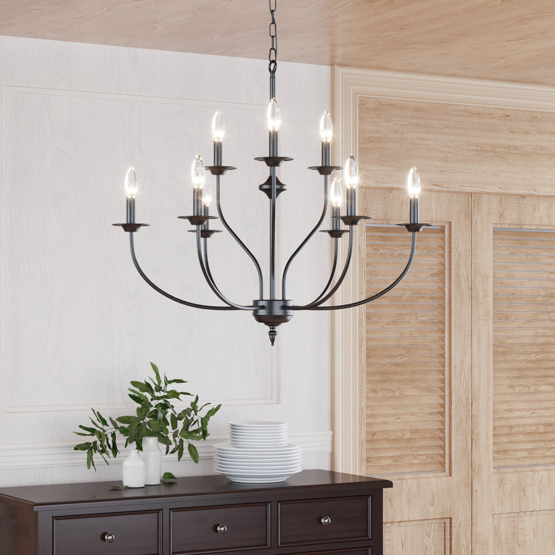 Maxax 9 - Light Dimmable Classic / Traditional Chandelier