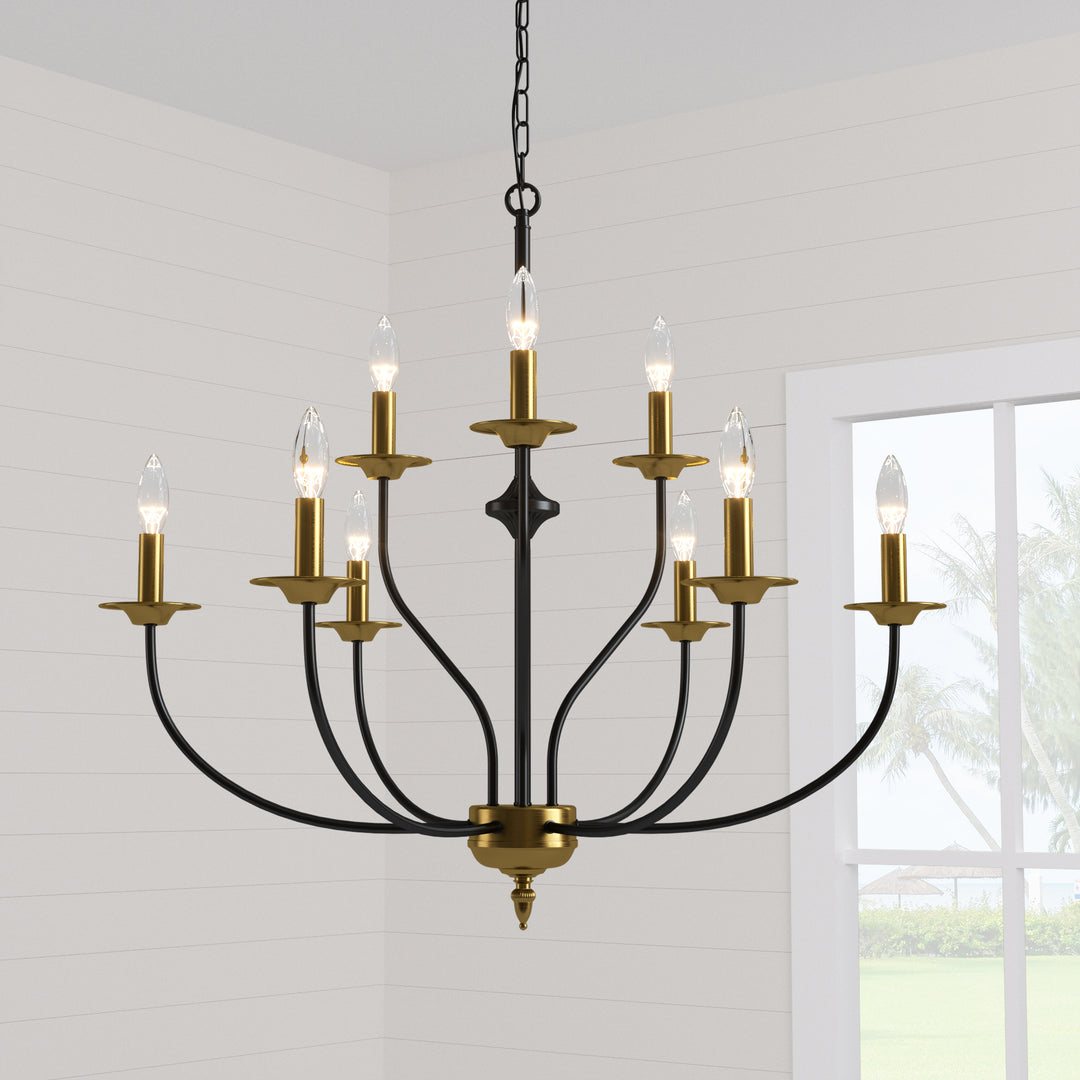 Maxax 9 - Light Dimmable Classic / Traditional Chandelier #MX19084