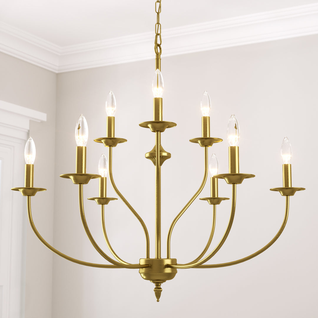 Maxax 9 - Light Dimmable Classic / Traditional Chandelier