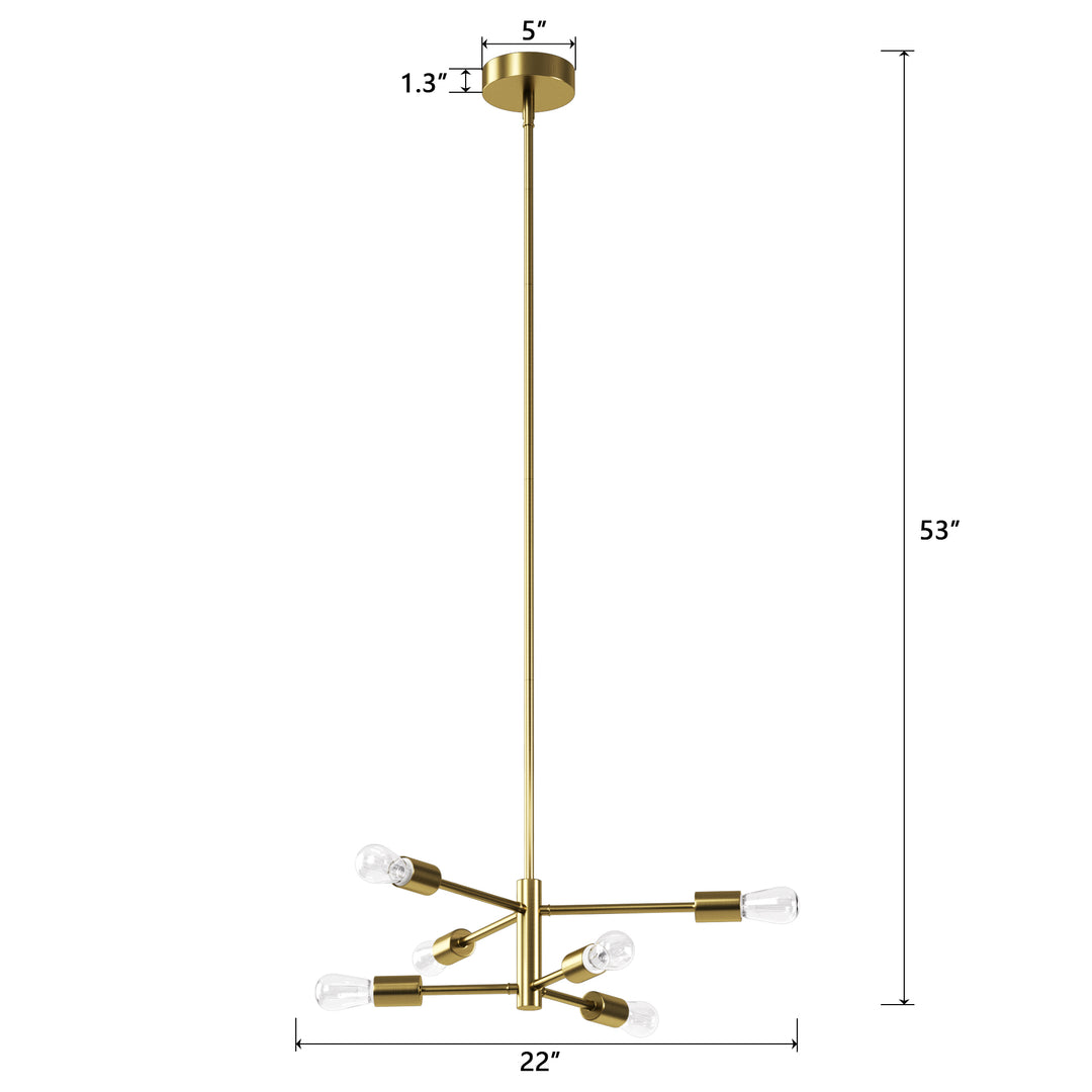 Maxax Unique Statement & Sputnik Modern Linear With Wrought Iron Accents #MX21037