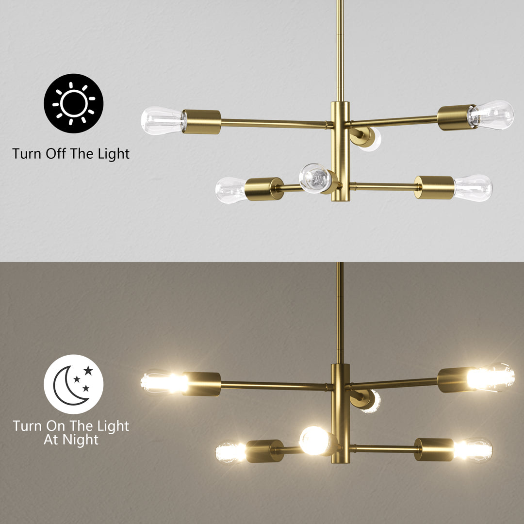 Maxax Unique Statement & Sputnik Modern Linear With Wrought Iron Accents #MX21037