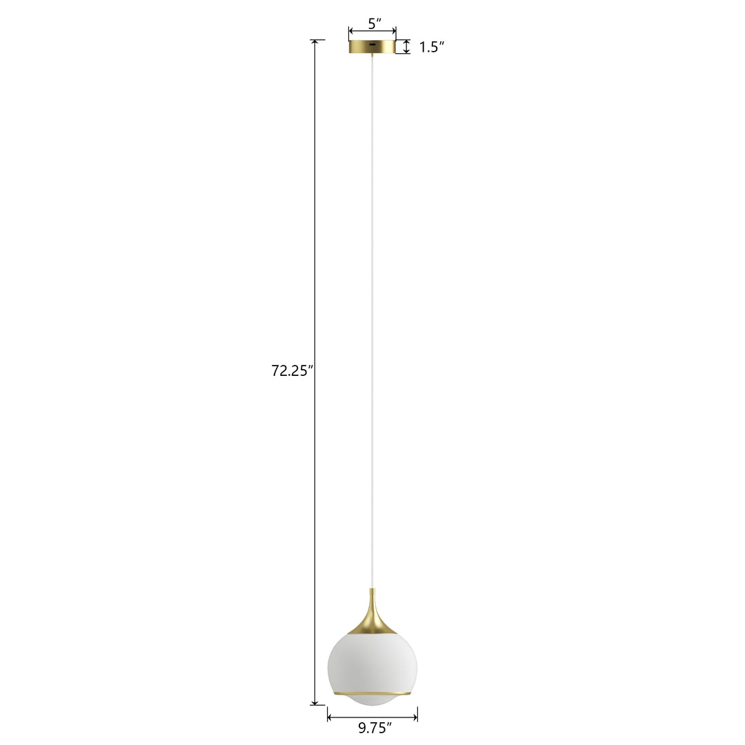 Nimbus 1-light Led Single Glass Pendant For Hallway/kitchen Island #MX21051