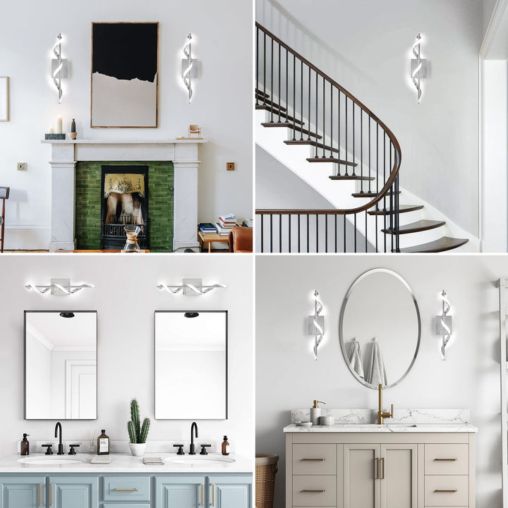 23.6-inch Spiral Led-illuminated Wall Lamp #MX21052