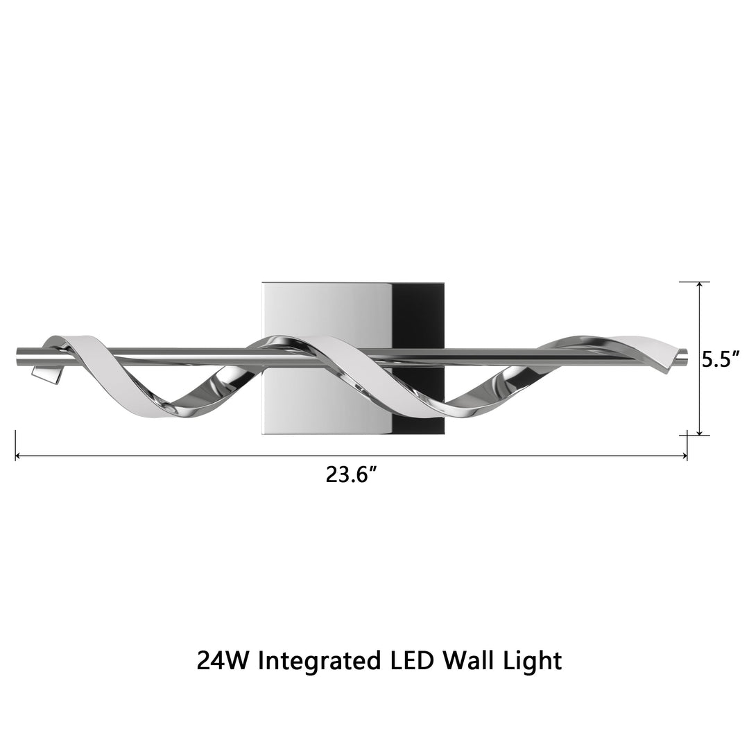 23.6-inch Spiral Led-illuminated Wall Lamp #MX21052