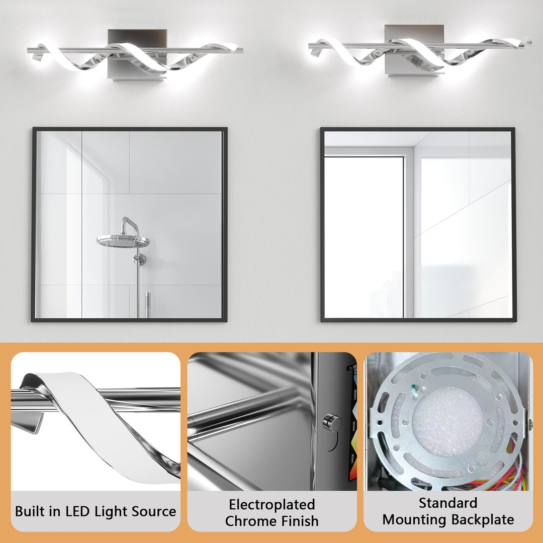 23.6-inch Spiral Led-illuminated Wall Lamp #MX21052