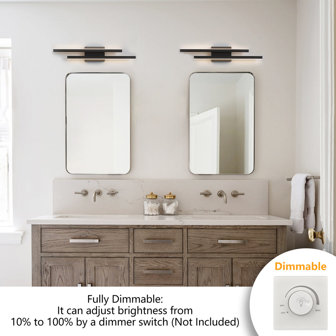 Glint 2-Light Led Dimmable Flush Mounted Sconce #MX21054