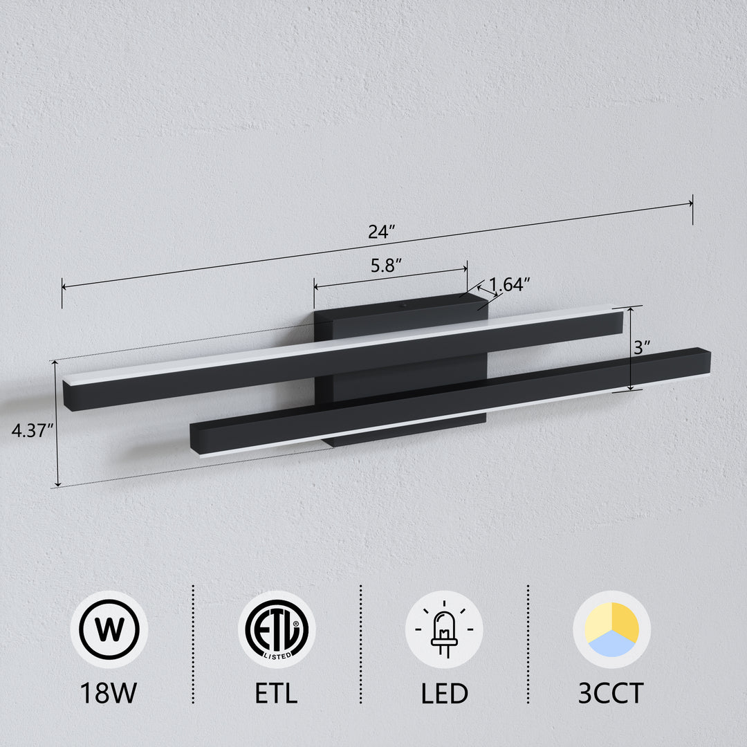 Glint 2-Light Led Dimmable Flush Mounted Sconce #MX21054