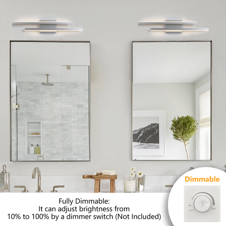 Glint 2-Light Led Dimmable Flush Mounted Sconce #MX21054