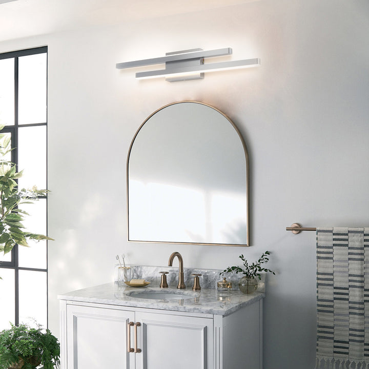 Glint 2-Light Led Dimmable Flush Mounted Sconce #MX21054