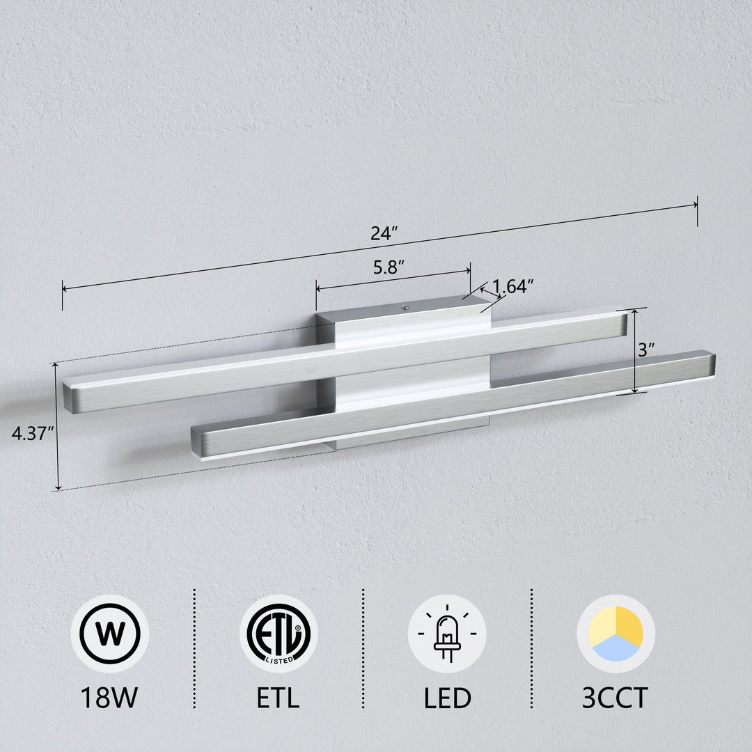 Glint 2-Light Led Dimmable Flush Mounted Sconce #MX21054