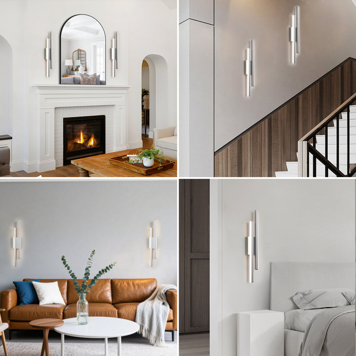 Glint 2-Light Led Dimmable Flush Mounted Sconce #MX21054