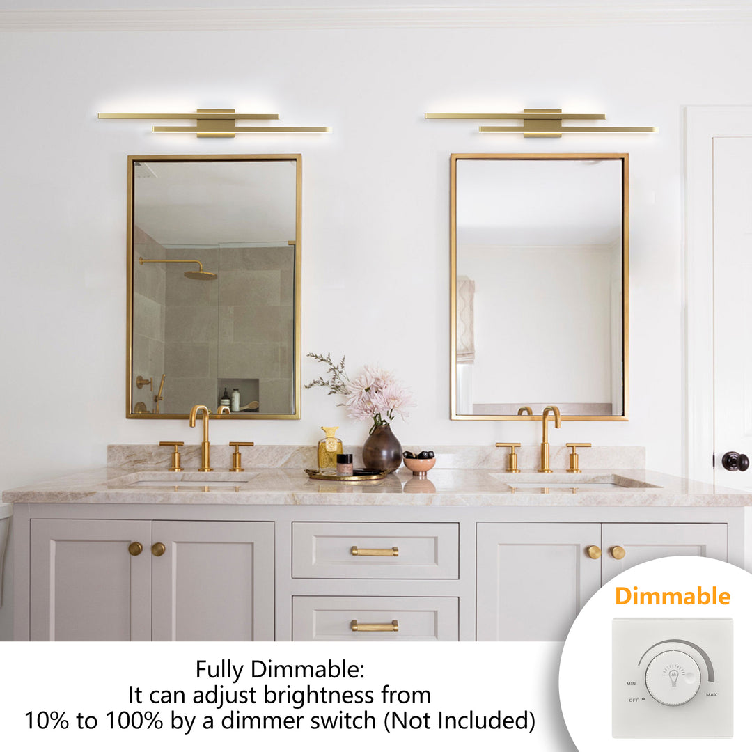 Glint 2-Light Led Dimmable Flush Mounted Sconce #MX21054