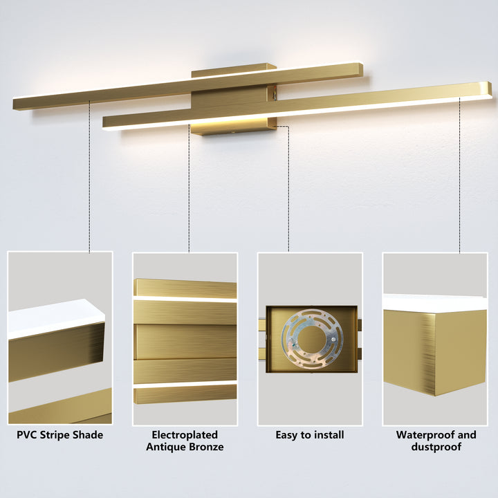 Glint 2-Light Led Dimmable Flush Mounted Sconce #MX21054