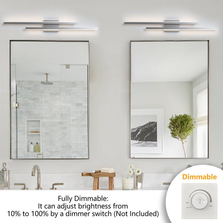 Glint 2-Light Led Dimmable Flush Mounted Sconce #MX21054