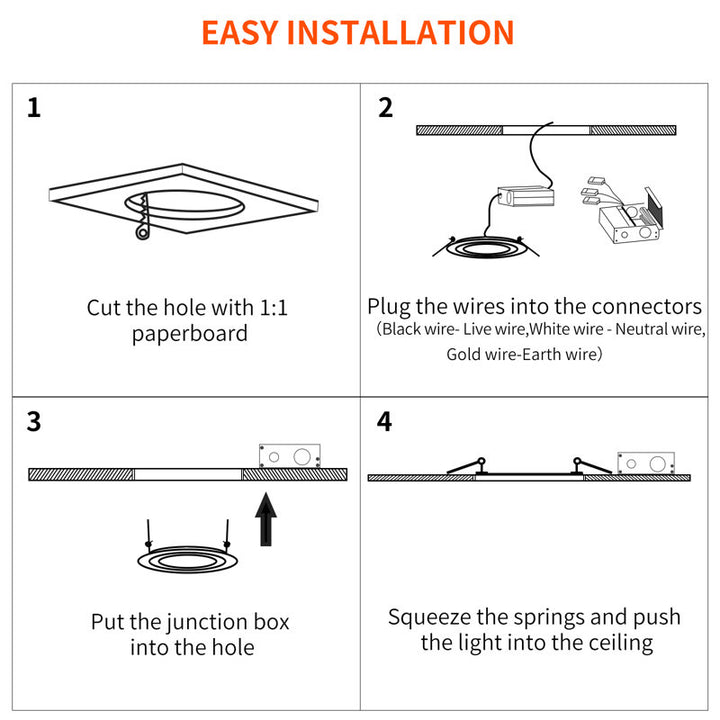 4-inch 9W 3000K ultra-slim canless recessed lighting 12-pack - image 5