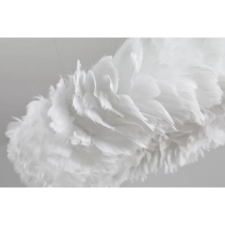 Maxax 6 - Light Shaded Globe Chandelier With Feather Accents #MX19115