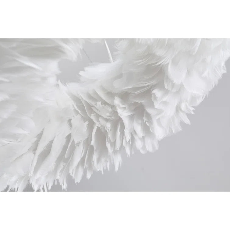 Maxax 6 - Light Shaded Globe Chandelier With Feather Accents #MX19115