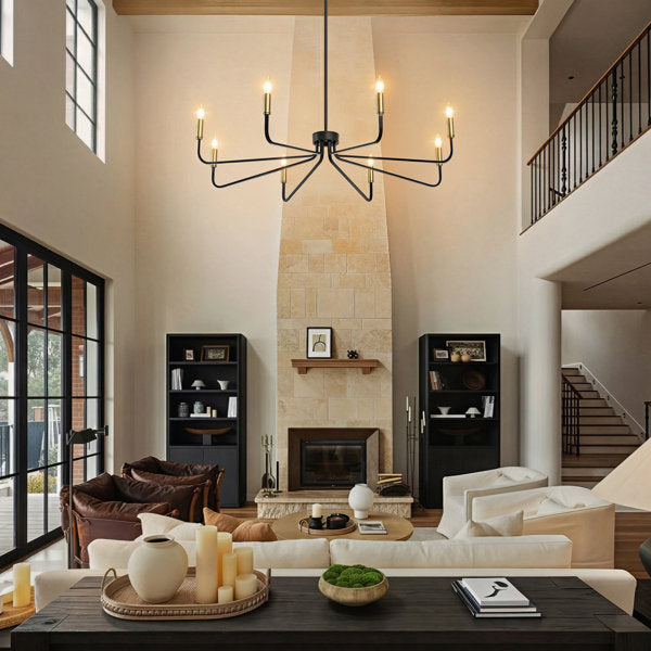 Essence 6 - Light 26"W Dimmable Classic Candle Style Chandelier #29020