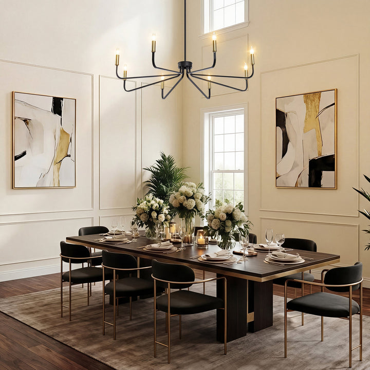 Essence 6 - Light 26"W Dimmable Classic Candle Style Chandelier #29020