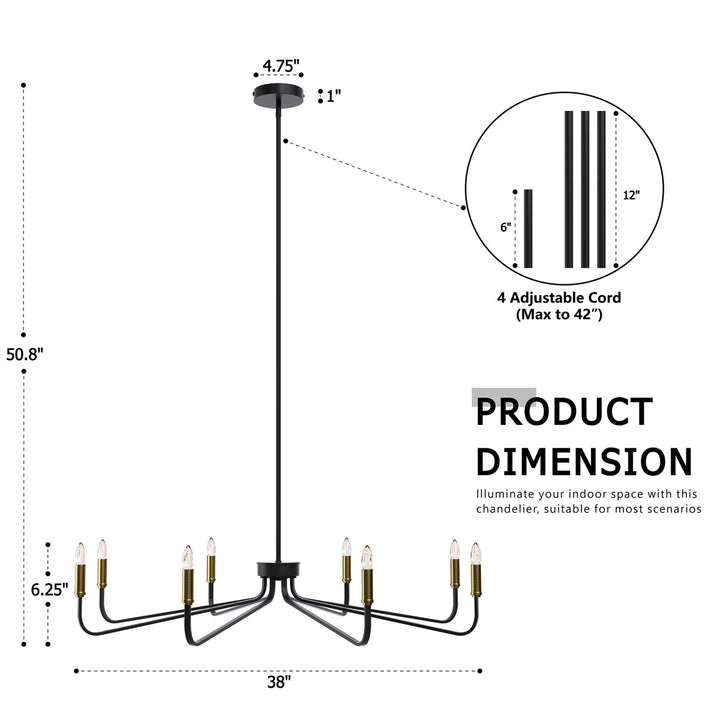 Essence 6 - Light 26"W Dimmable Classic Candle Style Chandelier #29020