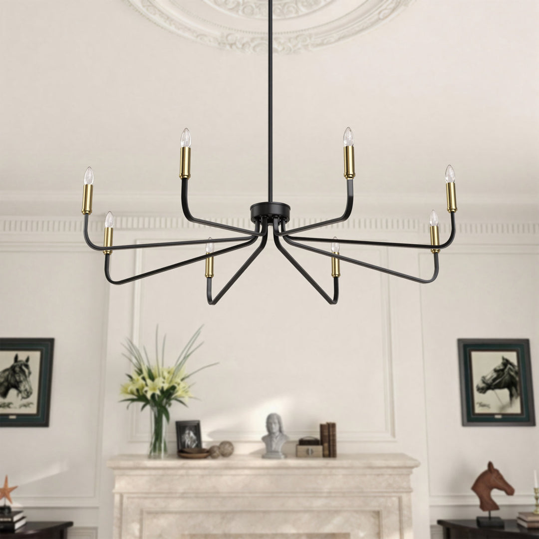 Essence 6 - Light 26"W Dimmable Classic Candle Style Chandelier #29020