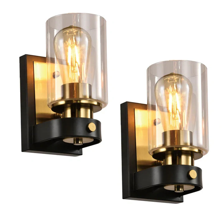 Zaza Designs 1 - Light Dimmable Wrought Iron Wall Sconce (Set of 2) #MX21025