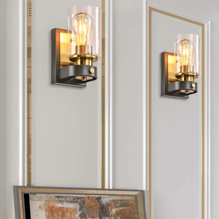 Zaza Designs 1 - Light Dimmable Wrought Iron Wall Sconce (Set of 2) #MX21025