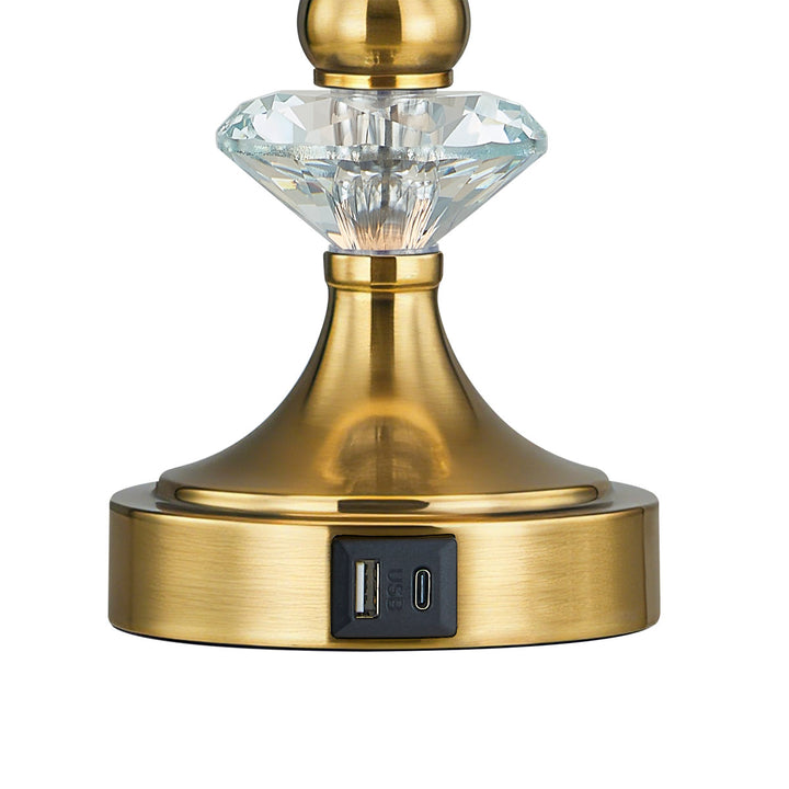 Finesse Modern Minimalist Crystal Glass Table Lamp Set (2 pieces) #T266