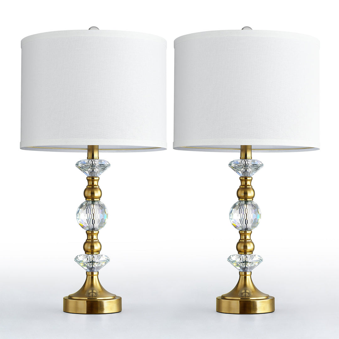 Finesse Modern Minimalist Crystal Glass Table Lamp Set (2 pieces) #T266