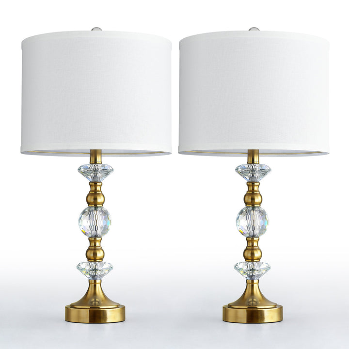 Finesse Modern Minimalist Crystal Glass Table Lamp Set (2 pieces) #T266