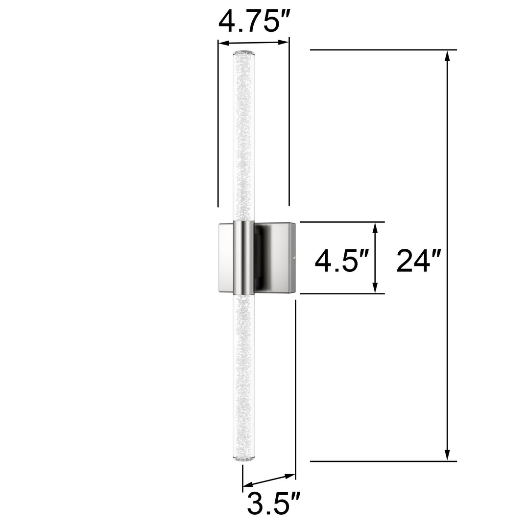 Solstice 24''H Dimmable Led Outdoor Sconce With Tempered Glass #7082