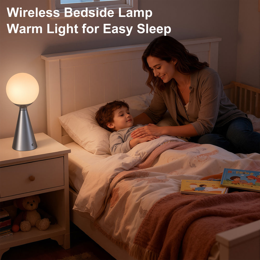 Vivid 13" Modern Rechargeable Touch Led Table Lamp With Round Shade And Usb-C Charging #T279