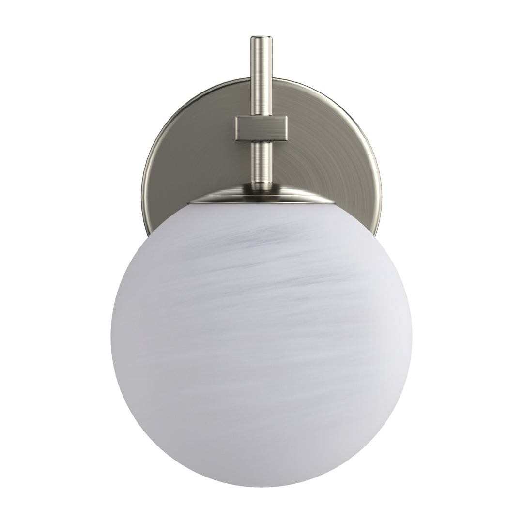Nimbus 1 - Light Dimmable Iron ETL Bathroom Vanity Light with Round Shape Cloud Glass Shade #CLB29015